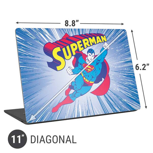 DC Comics Superman Vintage Action Pose Universal Laptop 11in (8.8 x 6.2in) Skin